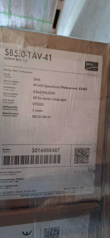 SMA Sunny Boy SB5.0-1AV-41 mit WLAN