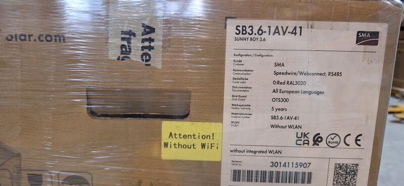 SMA Sunny Boy SB3.6-1AV-41 OHNE WLAN