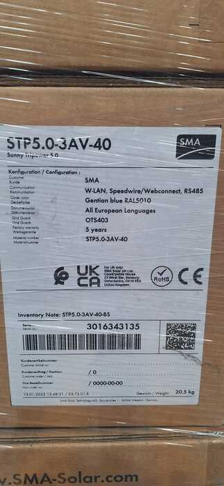 SMA Sunny Tripower STP5.0-3AV-40 mit WLAN